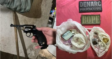 Suspeito conhecido como “Pelado” tenta fugir pulando muros e escondendo arma em máquina de lavar, mas acaba preso em Teresina