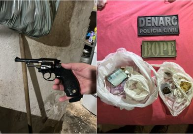 Suspeito conhecido como “Pelado” tenta fugir pulando muros e escondendo arma em máquina de lavar, mas acaba preso em Teresina