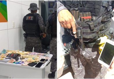 Dois homens são presos com arma, dinheiro e celulares durante ação da PM em Timon