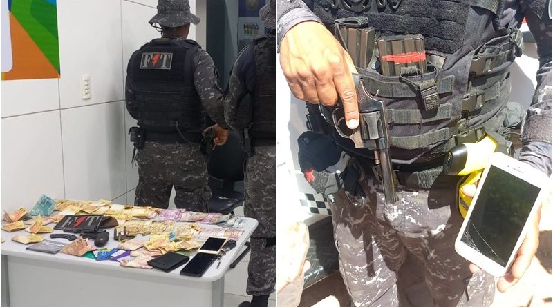 Dois homens são presos com arma, dinheiro e celulares durante ação da PM em Timon