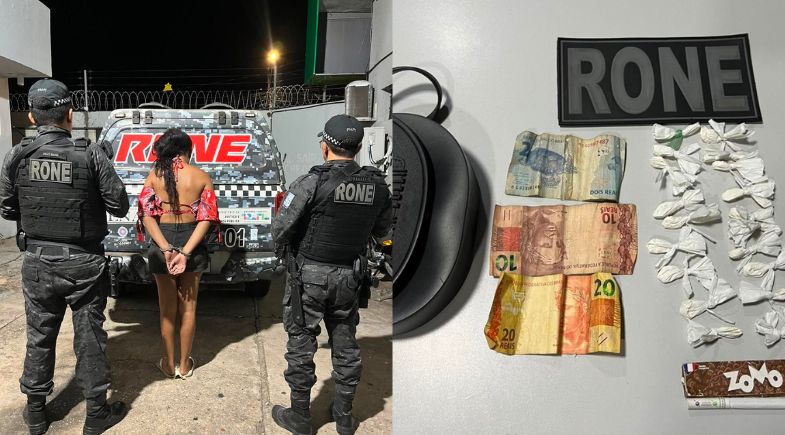 Mulher é presa com 19 porções de cocaína durante ação da RONE na zona Norte de Teresina
