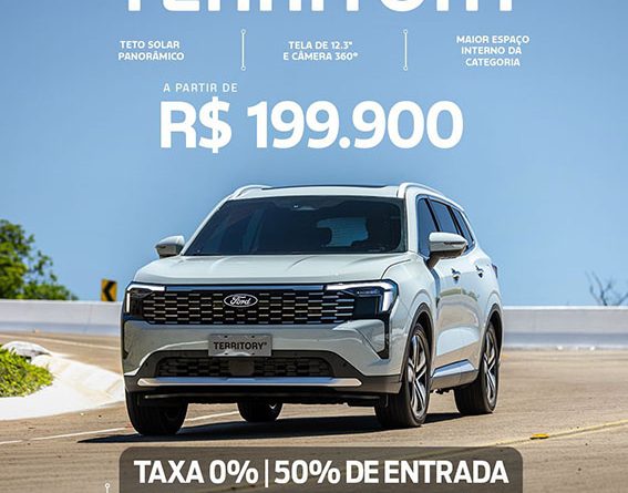 Novo Ford Territory chega à Ford Antares com condições especiais