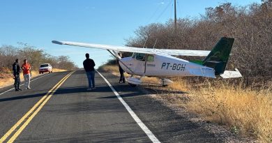 Avião monomotor faz pouso forçado em rodovia entre Jaicós e Campo Grande do Piauí após pane elétrica
