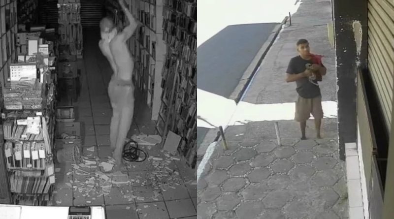 “Ninja do Centro” volta a ser flagrado por câmeras após série de furtos em Teresina