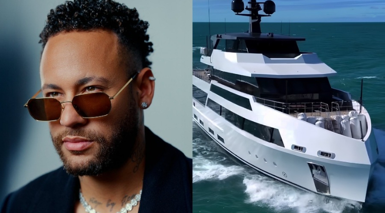Neymar compra superiate de R$ 150 milhões produzido no Ceará e batiza embarcação de ‘Enejota’