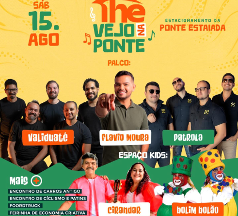 Música, lazer e economia criativa: projeto “The Vejo na Ponte” está de volta neste sábado na Ponte Estaiada