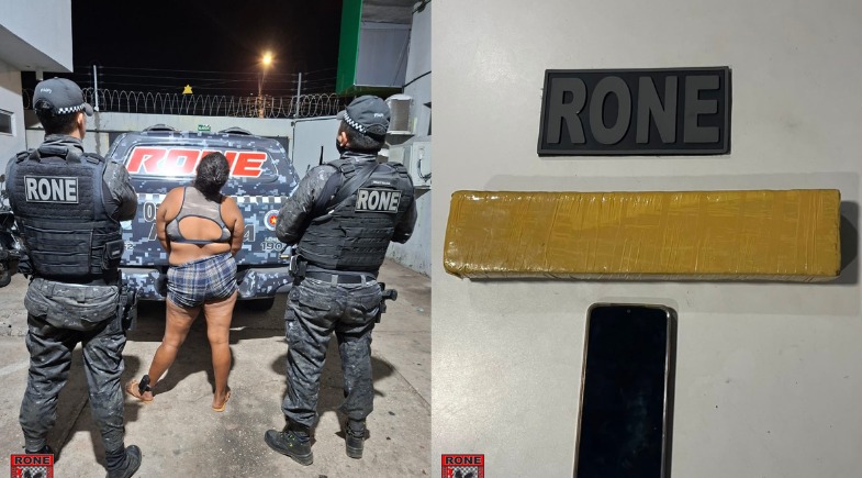 Mulher com tornozeleira eletrônica é presa suspeita de tráfico de drogas na Zona Norte de Teresina