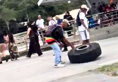 Mulher morre após ser atingida por roda de ônibus