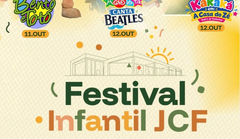 Festival Infantil JCF reunirá três espetáculos para celebrar o Dia das Crianças