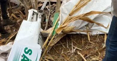 Aeronave monomotor cai em canavial e deixa uma pessoa morta