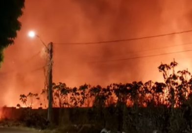 Incêndio atinge região da Piçarreira e mobiliza Corpo de Bombeiros em Teresina