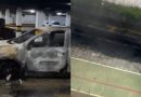 Carro pega fogo em garagem de condomínio na zona Sul de Teresina
