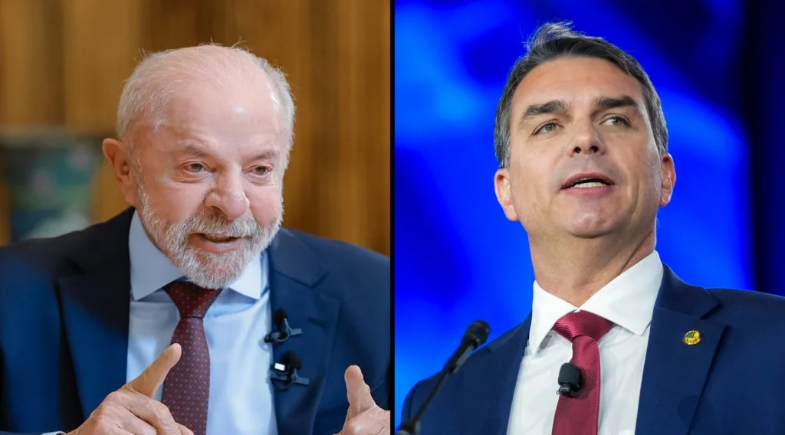 Lula e Flávio Bolsonaro aparecem tecnicamente empatados no segundo turno, aponta pesquisa